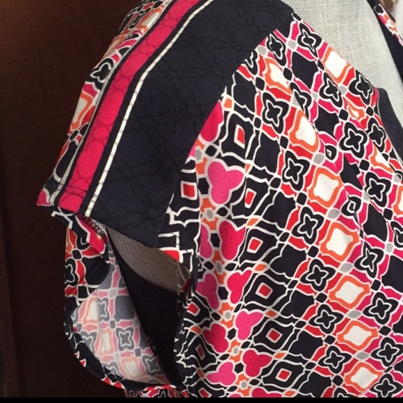 Laundry By Shelli Segal - Dress Womens Geometric Print Size M Cap Sleeve - Picture 6 of 7